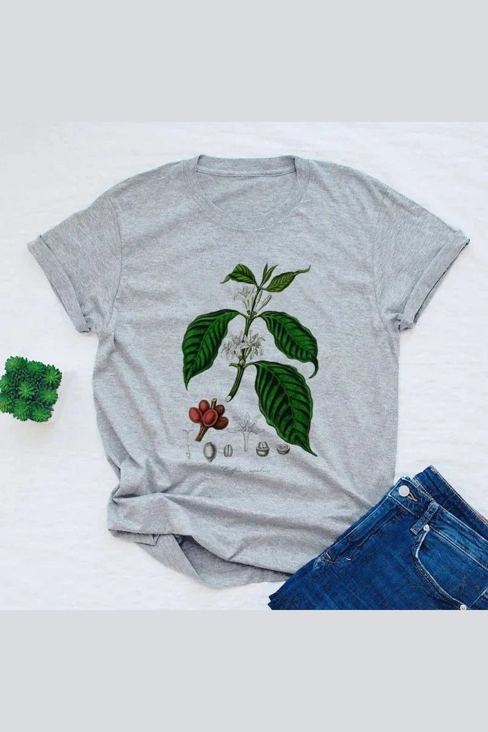 Y2k Vintage Coffee Plant Graphic Women's T-Shirt