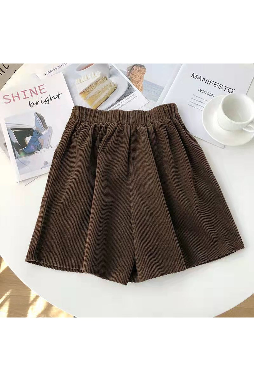 Y2k Vintage Corduroy High Waist Shorts