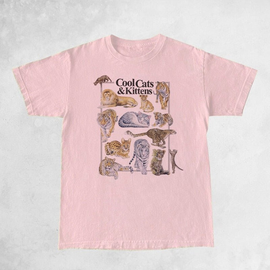 Y2k Vintage Feline Lover T-shirt