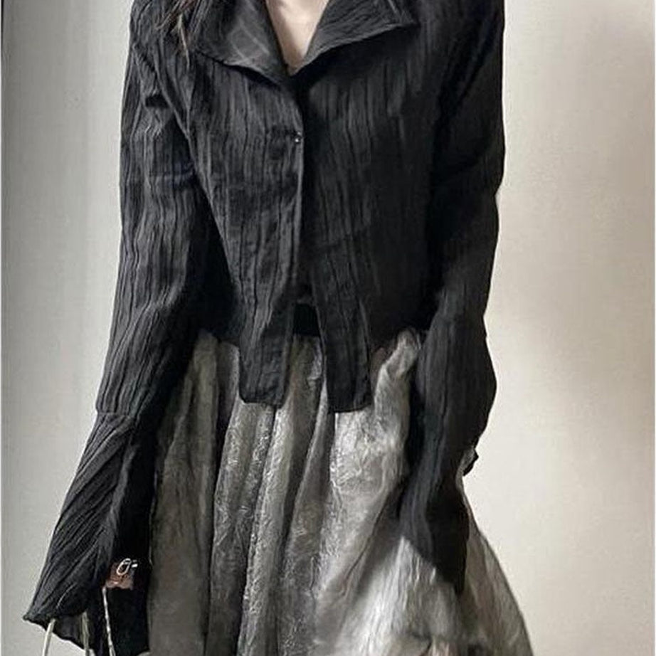 Y2k Vintage Goth Black Shirt