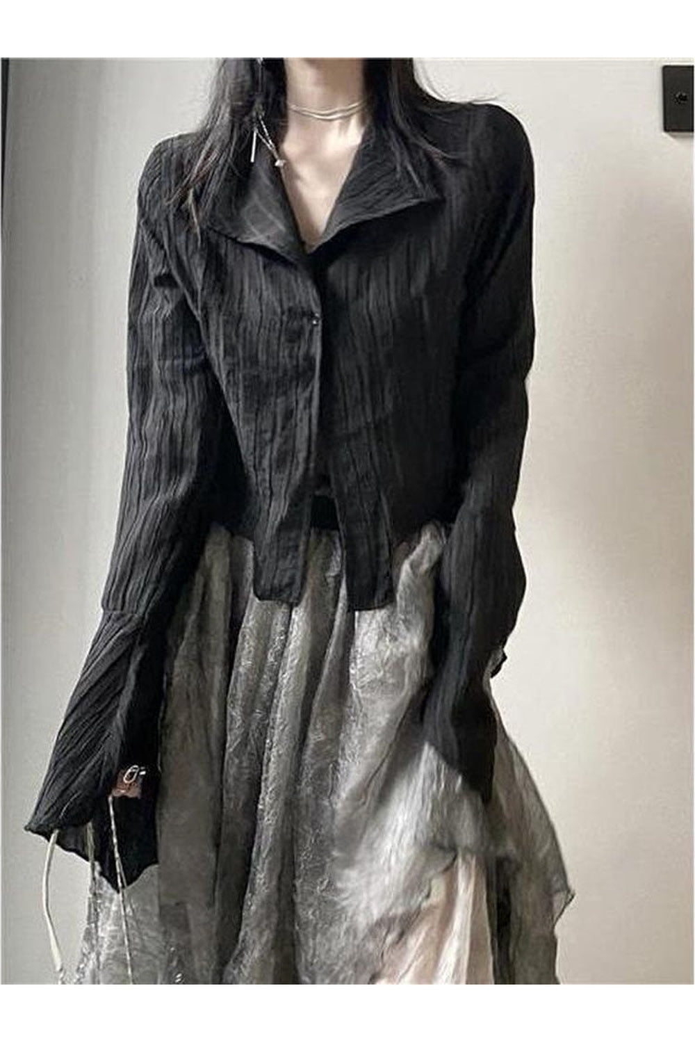 Y2k Vintage Goth Black Shirt