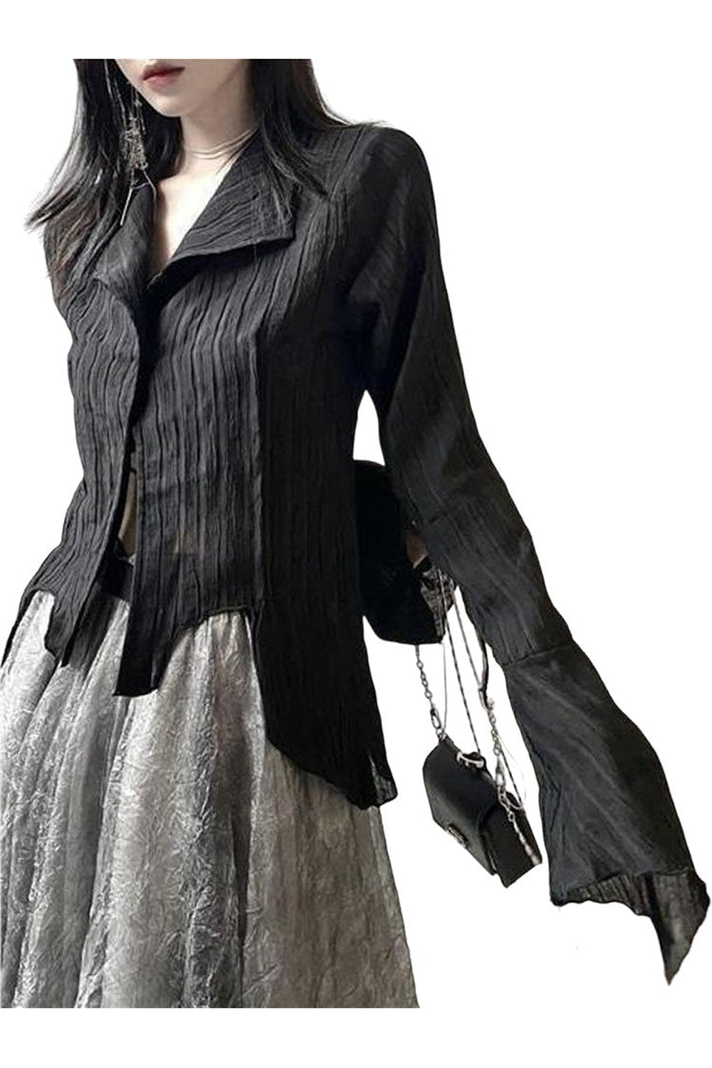 Y2k Vintage Goth Black Shirt