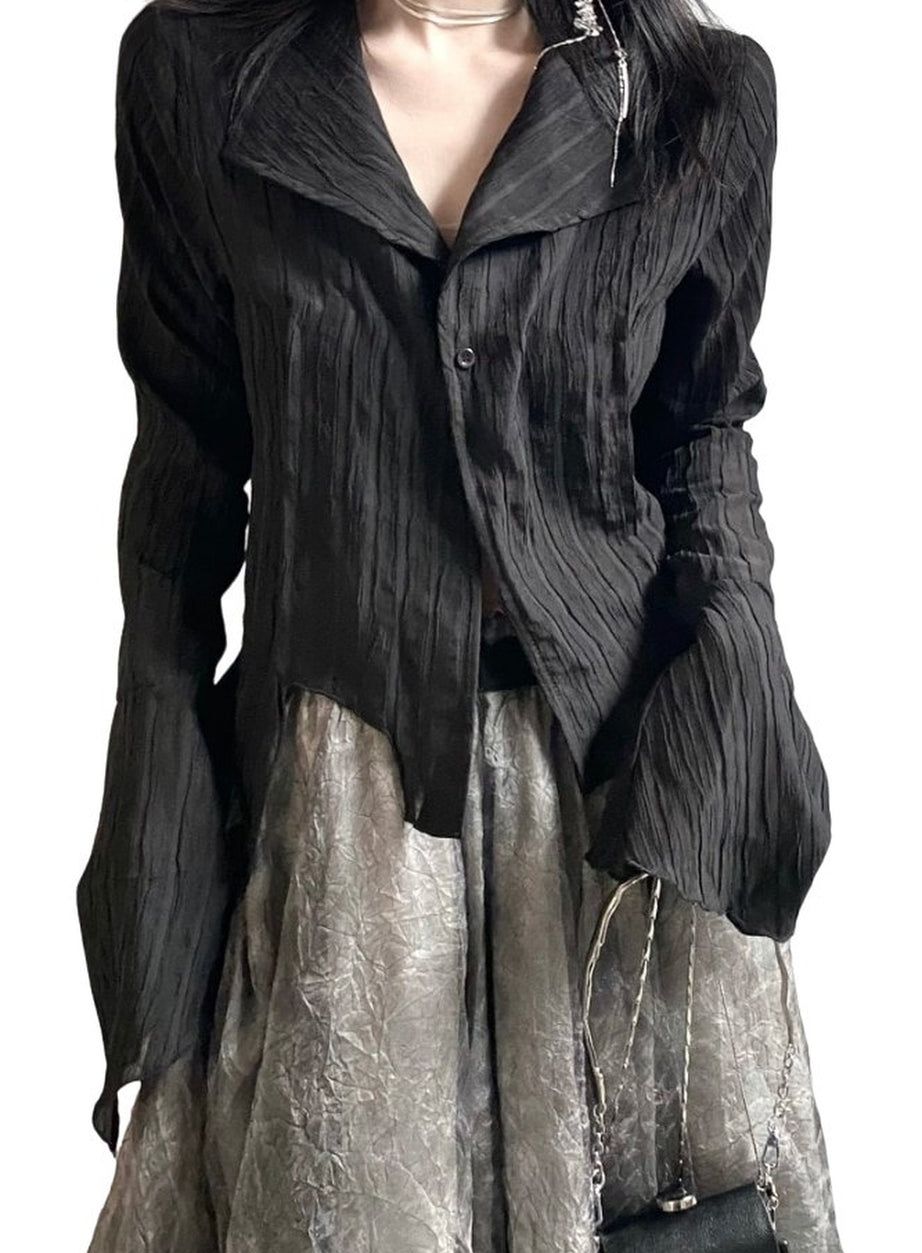 Y2k Vintage Goth Black Shirt