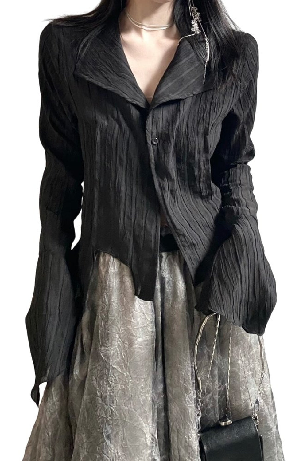 Y2k Vintage Goth Black Shirt