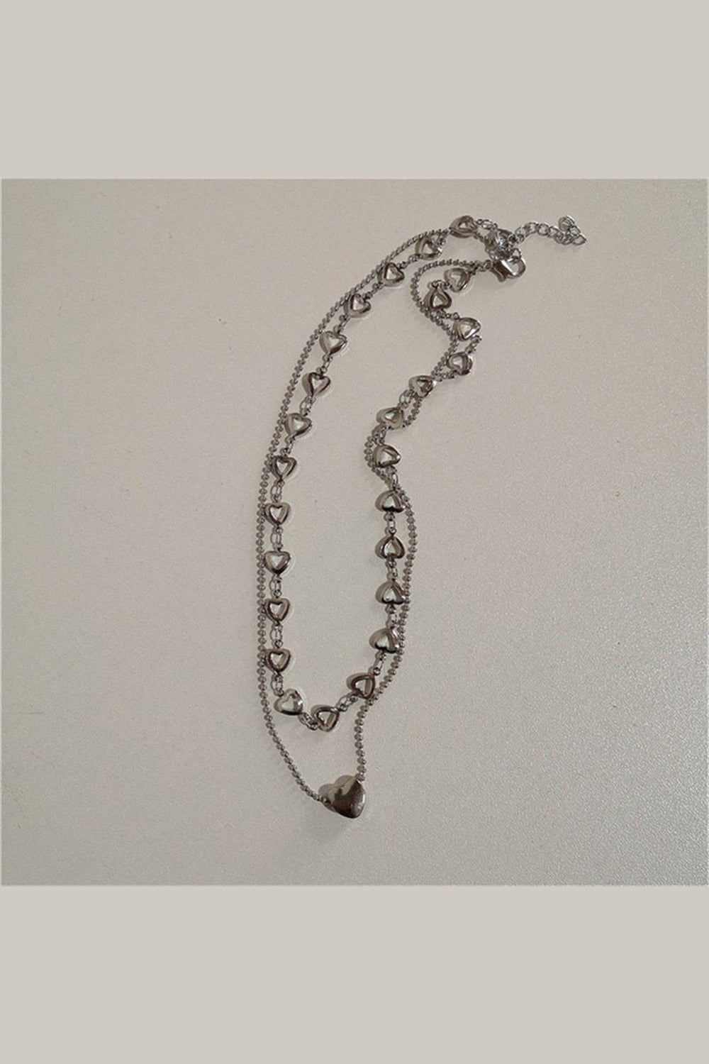 Y2k Vintage Goth Heart Chain Necklace