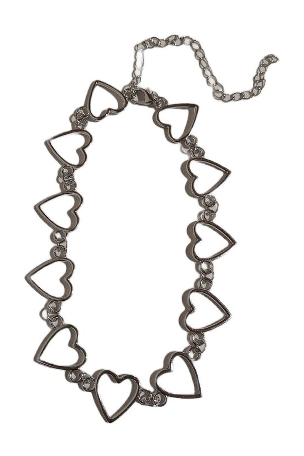 Y2k Vintage Goth Heart Chain Necklace