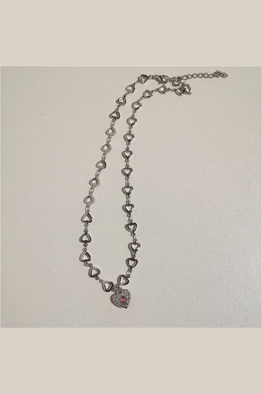 Y2k Vintage Goth Heart Chain Necklace