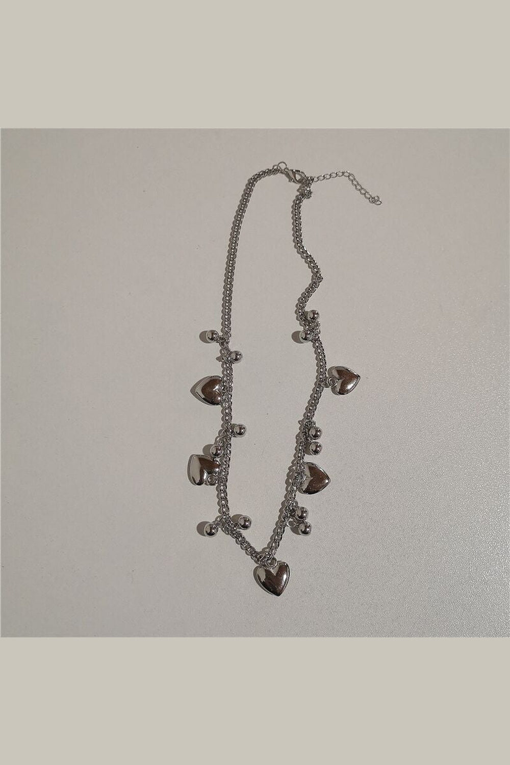 Y2k Vintage Goth Heart Chain Necklace