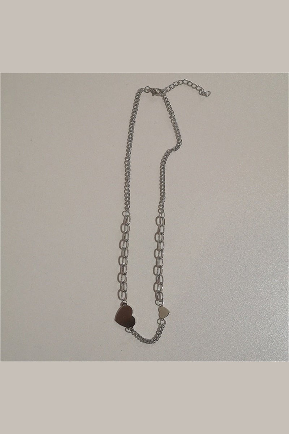 Y2k Vintage Goth Heart Chain Necklace