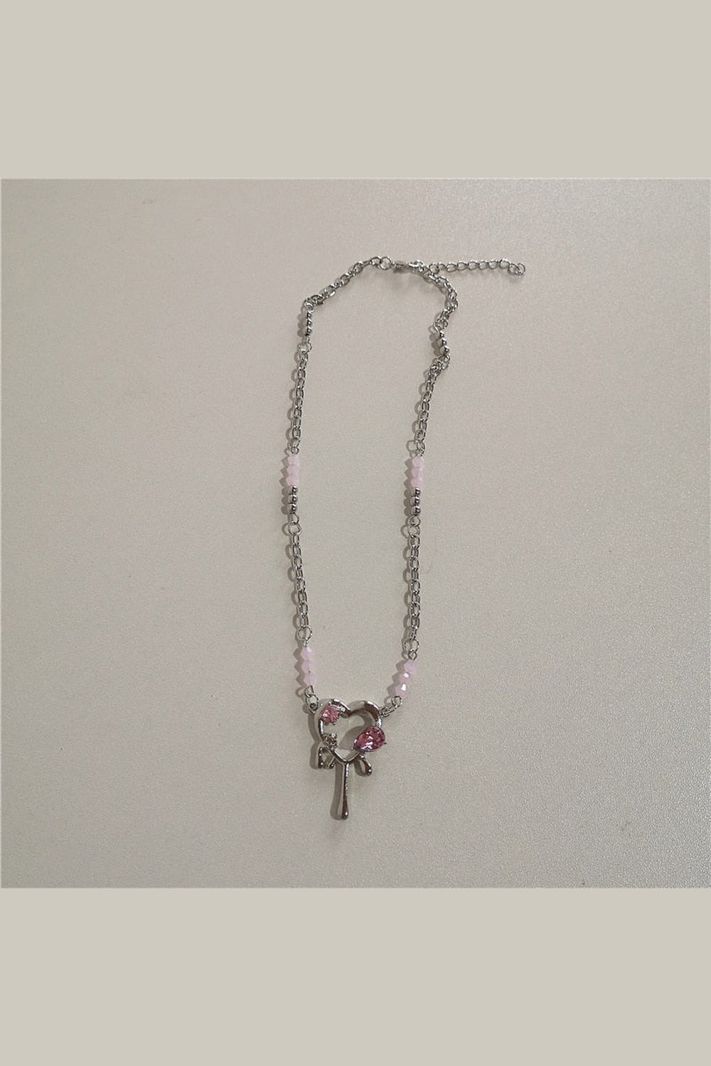 Y2k Vintage Goth Heart Chain Necklace