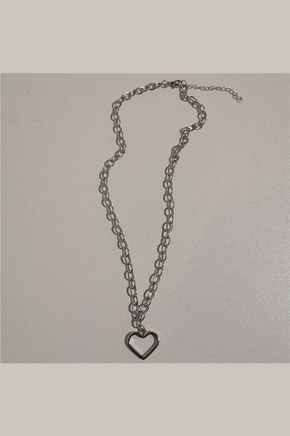 Y2k Vintage Goth Heart Chain Necklace
