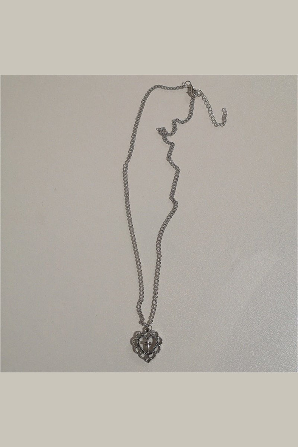 Y2k Vintage Goth Heart Chain Necklace