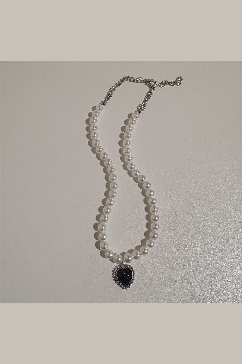 Y2k Vintage Goth Heart Chain Necklace