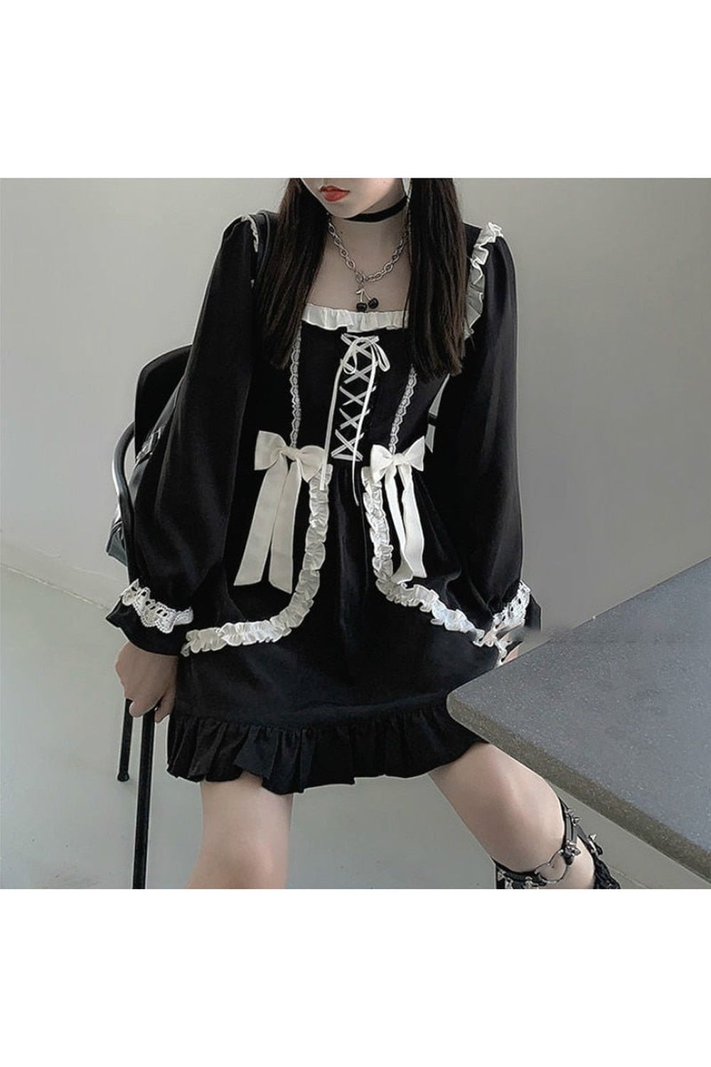 Y2k Vintage Gothic Mini Dress