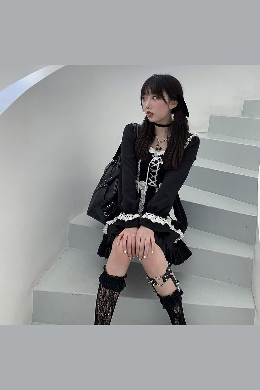 Y2k Vintage Gothic Mini Dress