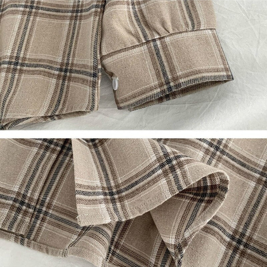 Y2k Vintage Grunge Plaid Shirt