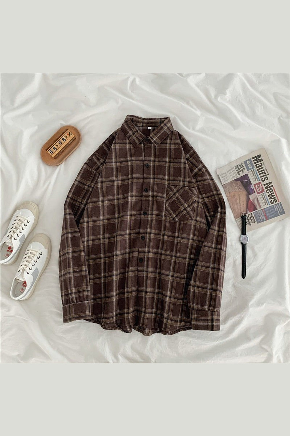 Y2k Vintage Grunge Plaid Shirt