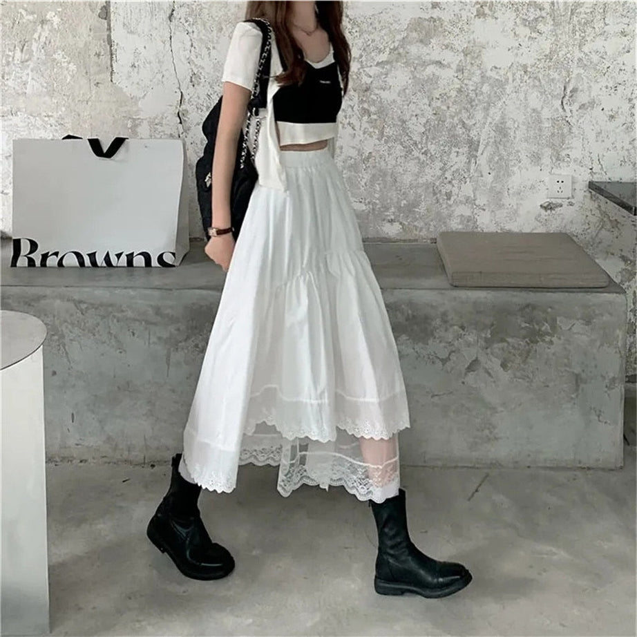 Y2k Vintage High Waist Long Skirt