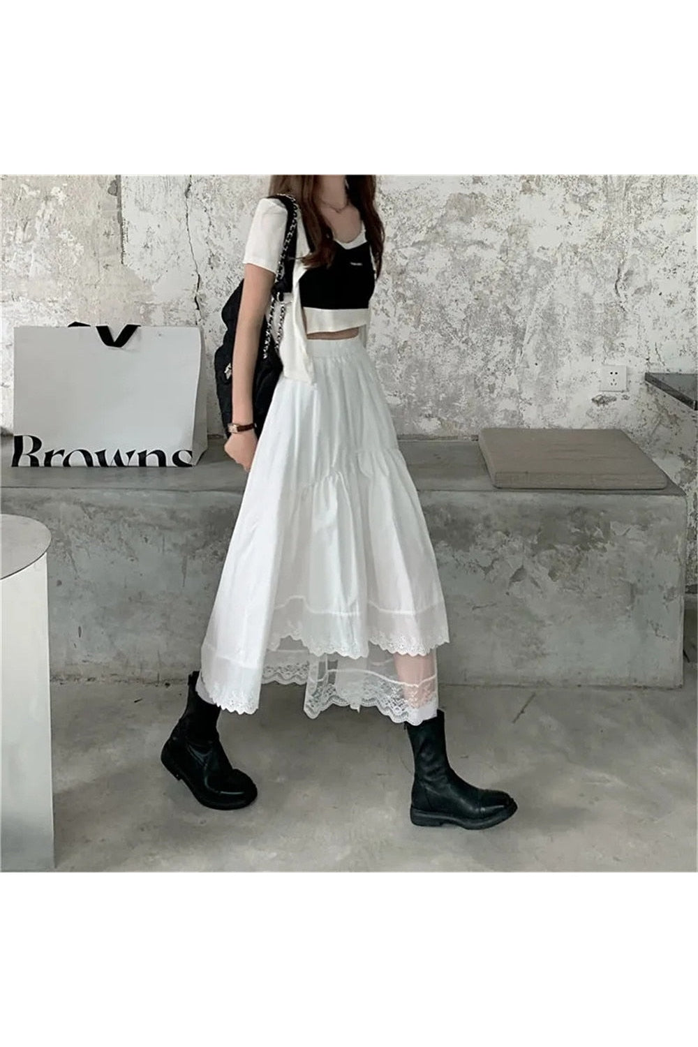 Y2k Vintage High Waist Long Skirt
