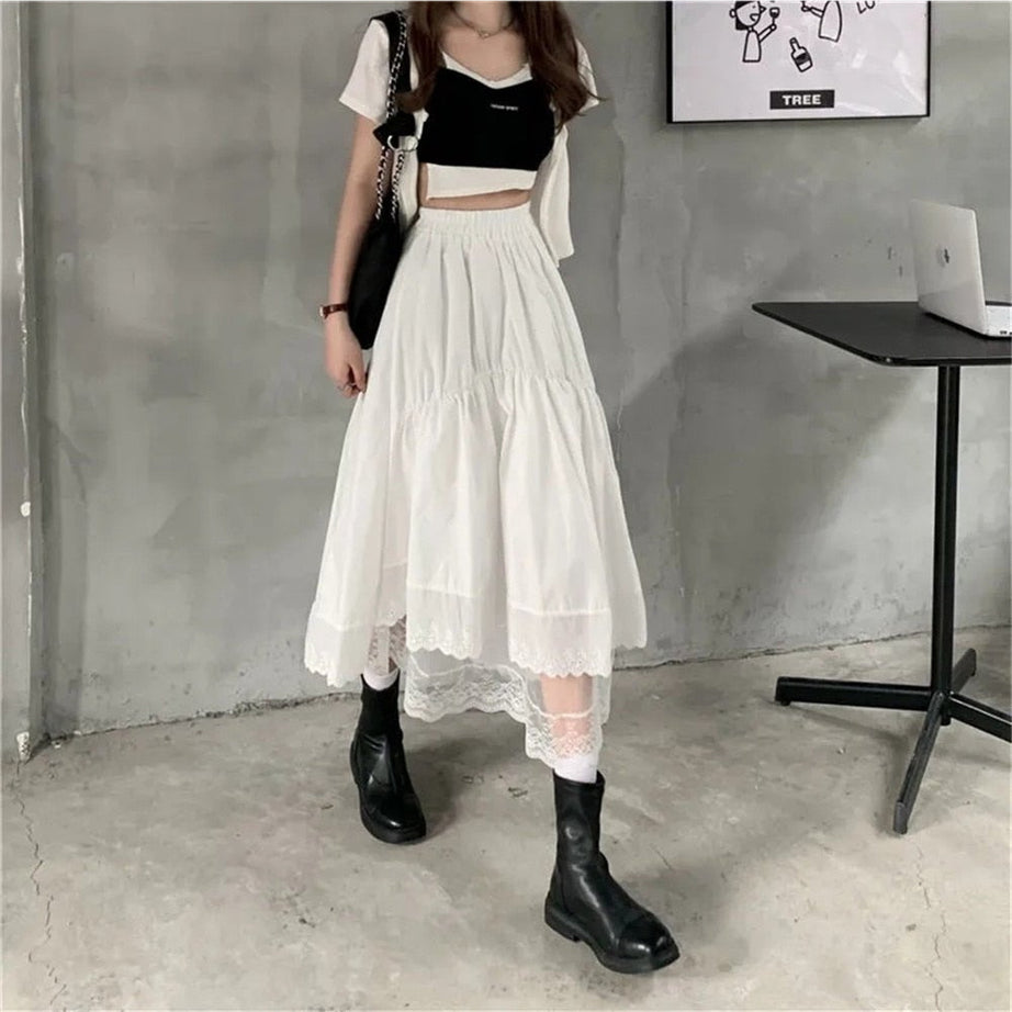 Y2k Vintage High Waist Long Skirt