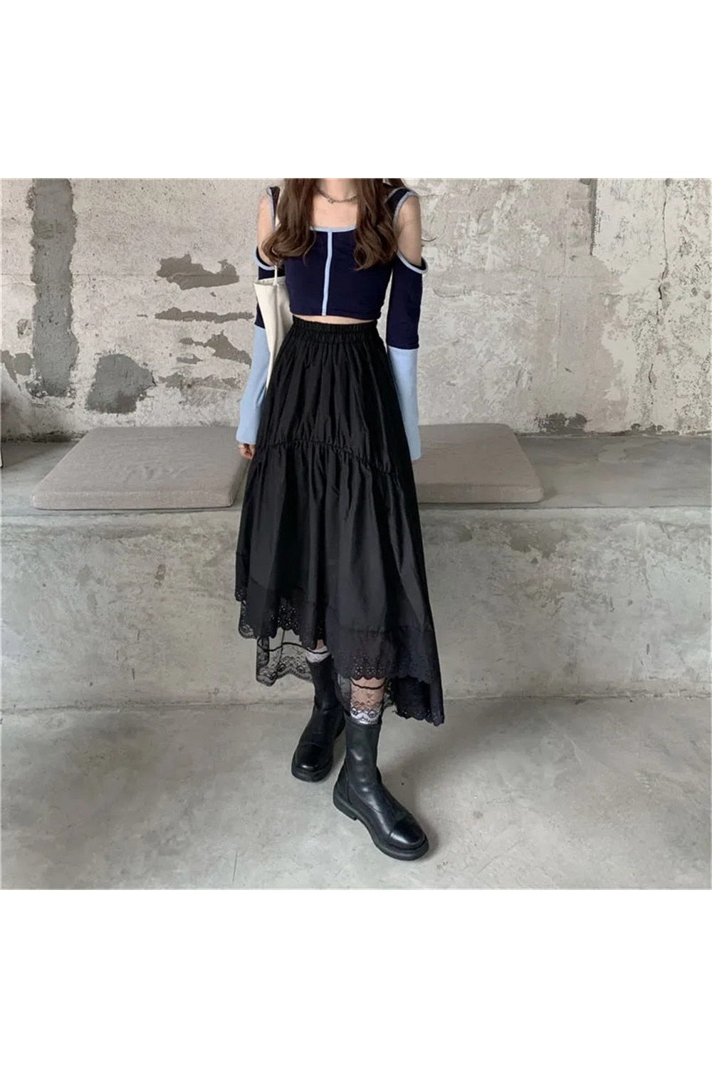 Y2k Vintage High Waist Long Skirt