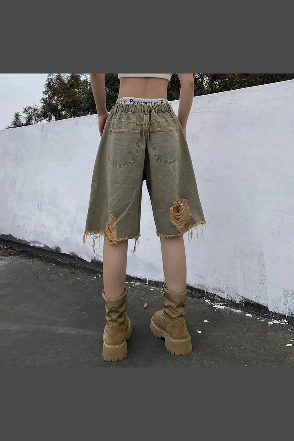 Y2k Vintage Hole Denim Shorts