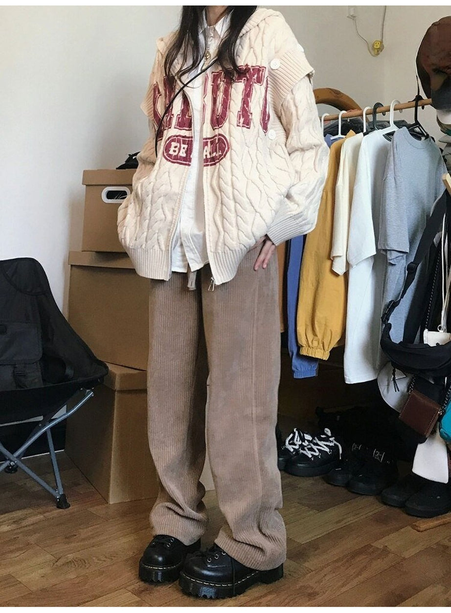 Y2k Vintage Hooded Cardigan