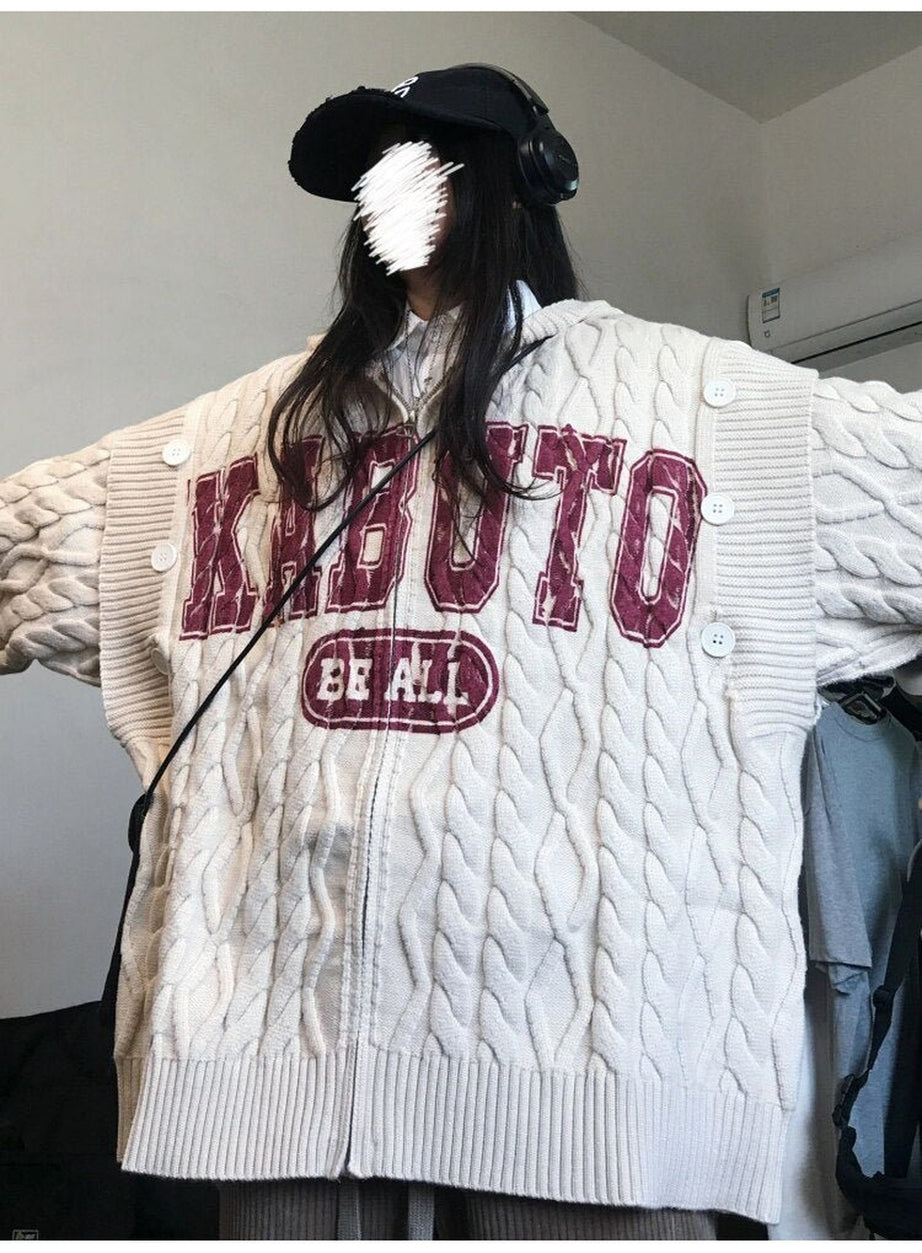 Y2k Vintage Hooded Cardigan