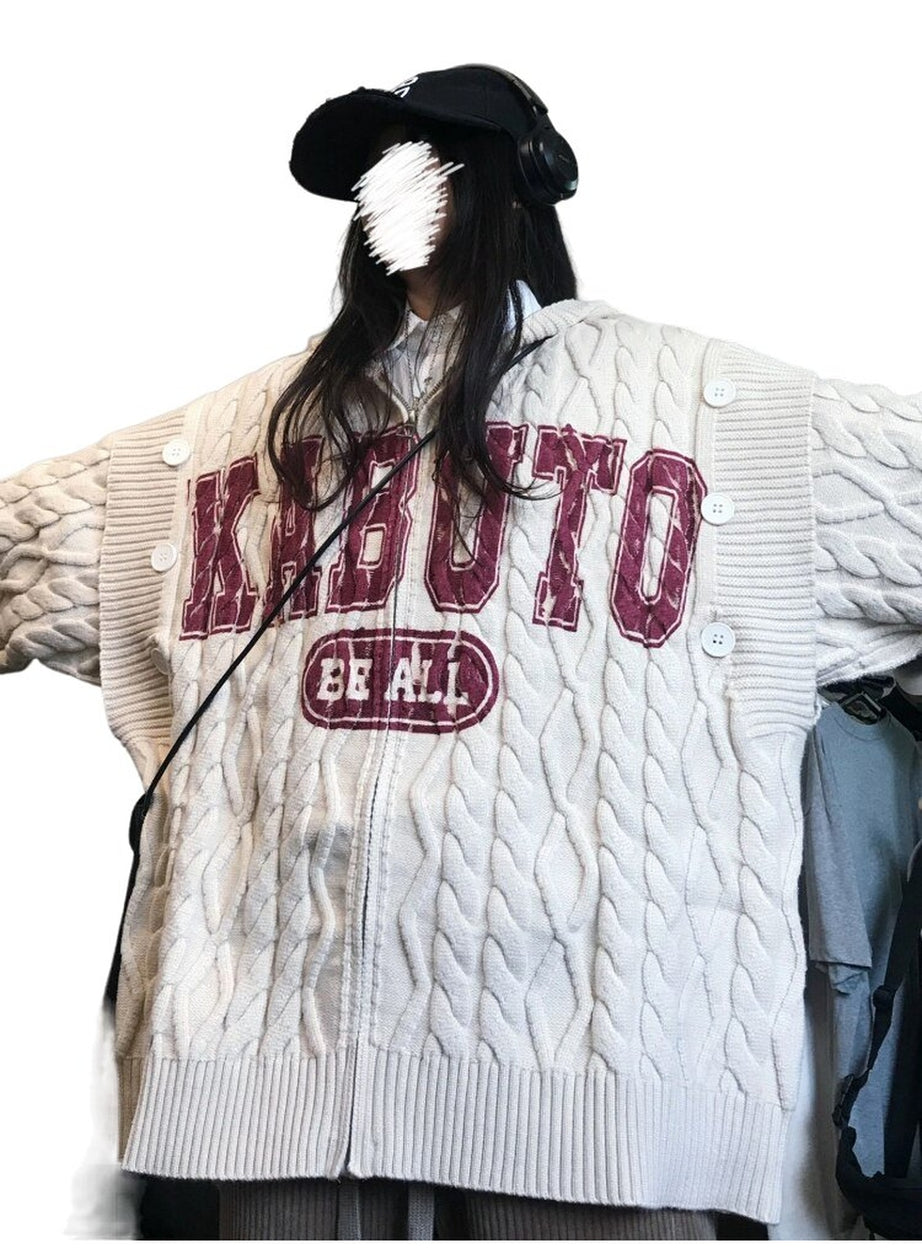 Y2k Vintage Hooded Cardigan