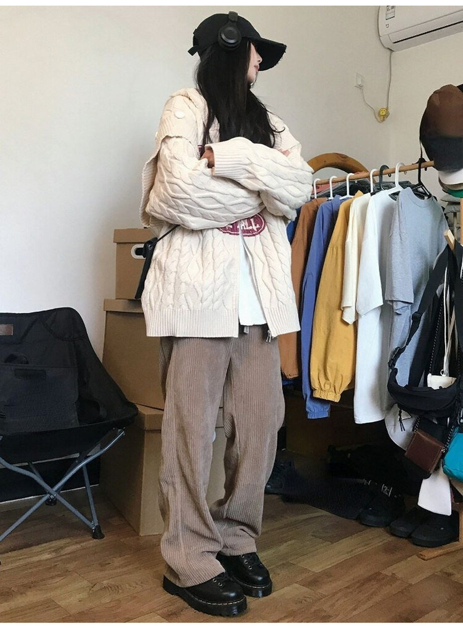 Y2k Vintage Hooded Cardigan