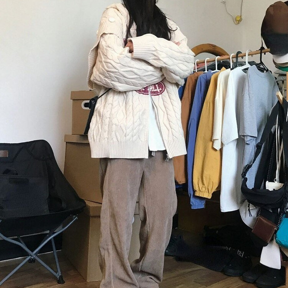 Y2k Vintage Hooded Cardigan