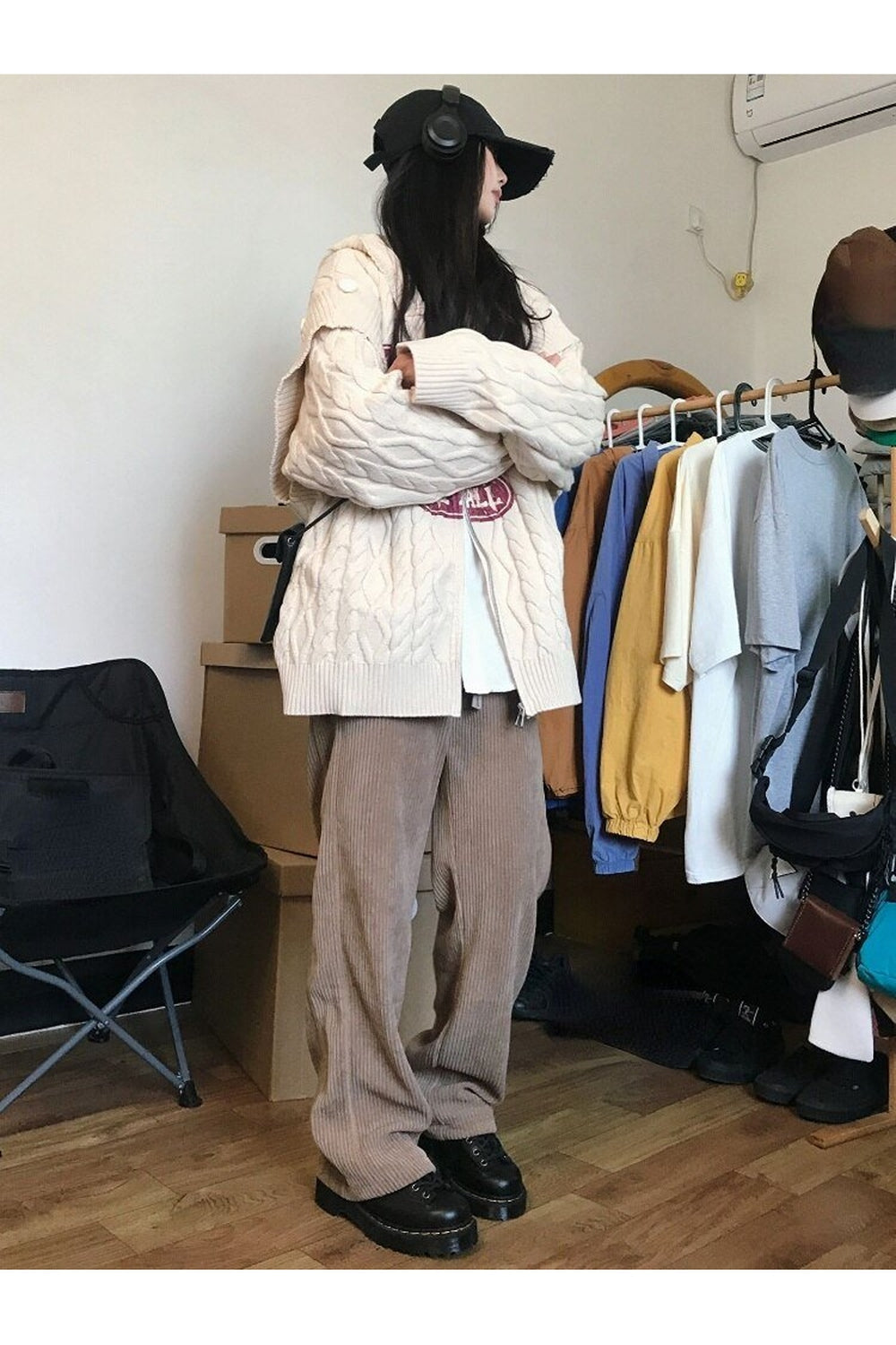 Y2k Vintage Hooded Cardigan