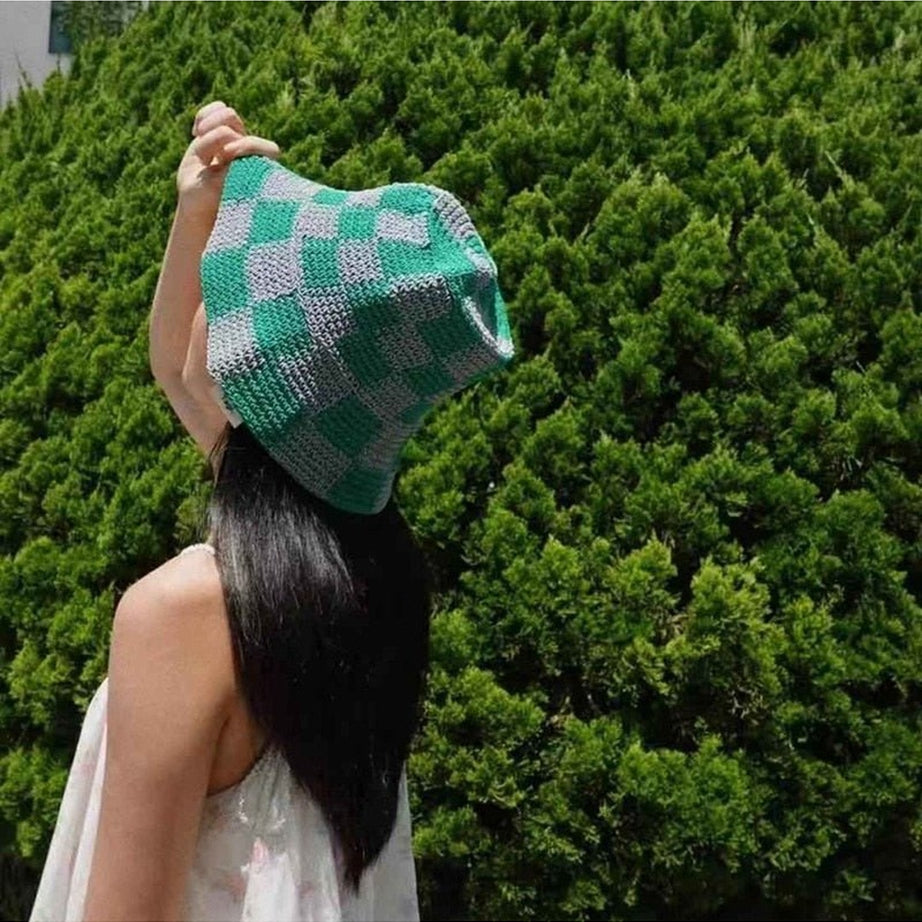 Y2k Vintage Knit Sun Hat