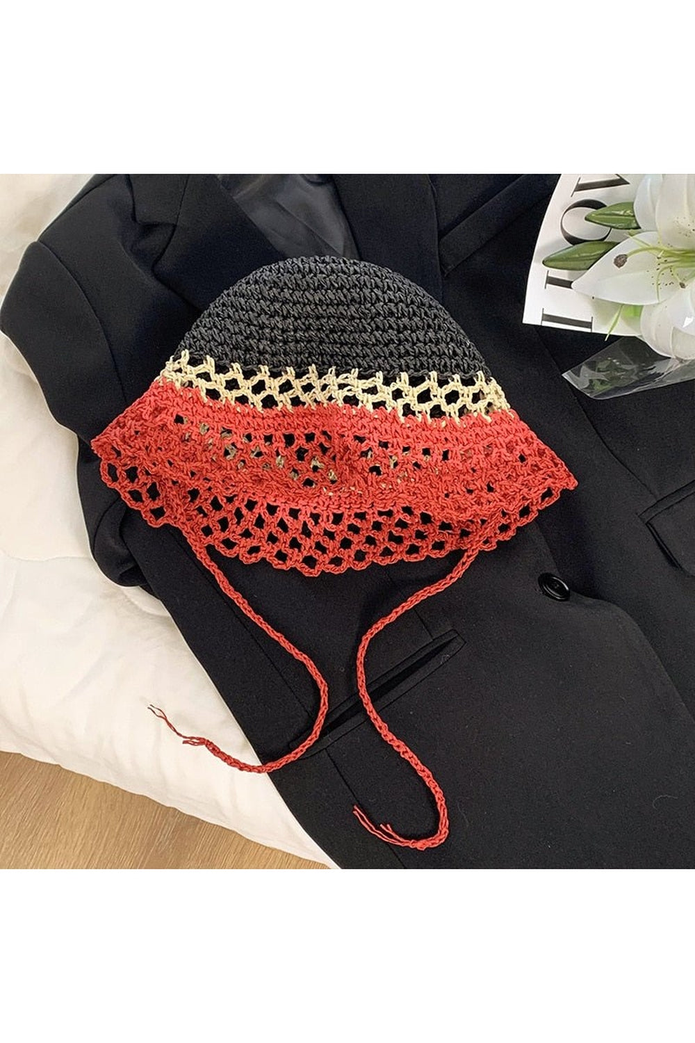 Y2k Vintage Knit Sun Hat