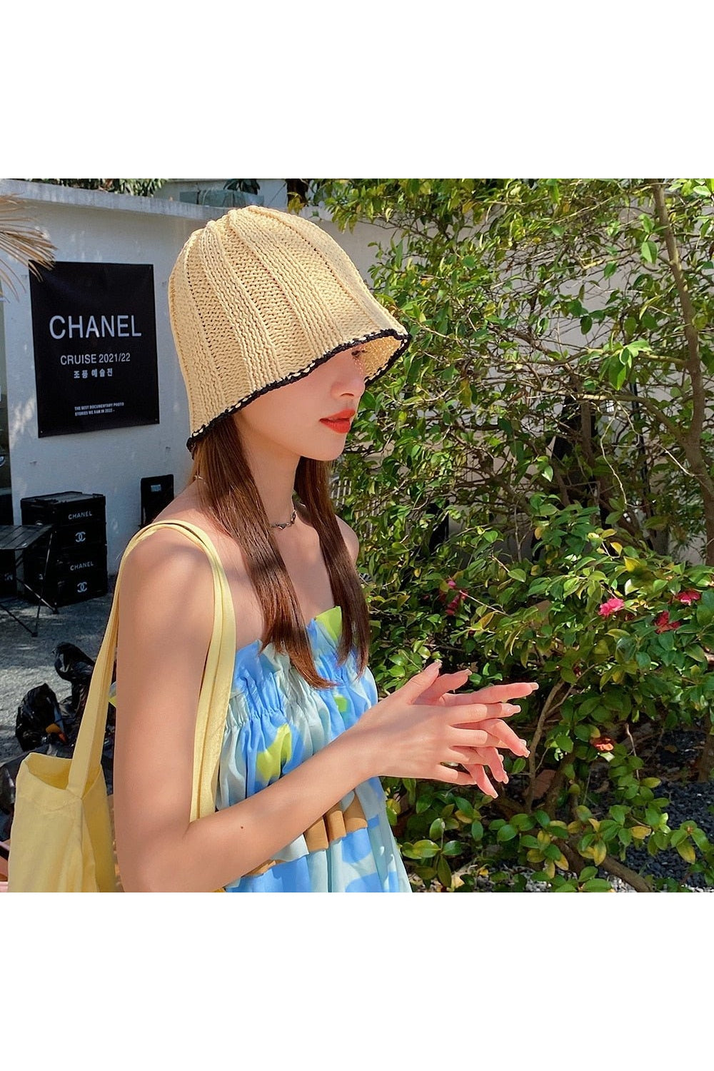 Y2k Vintage Knit Sun Hat