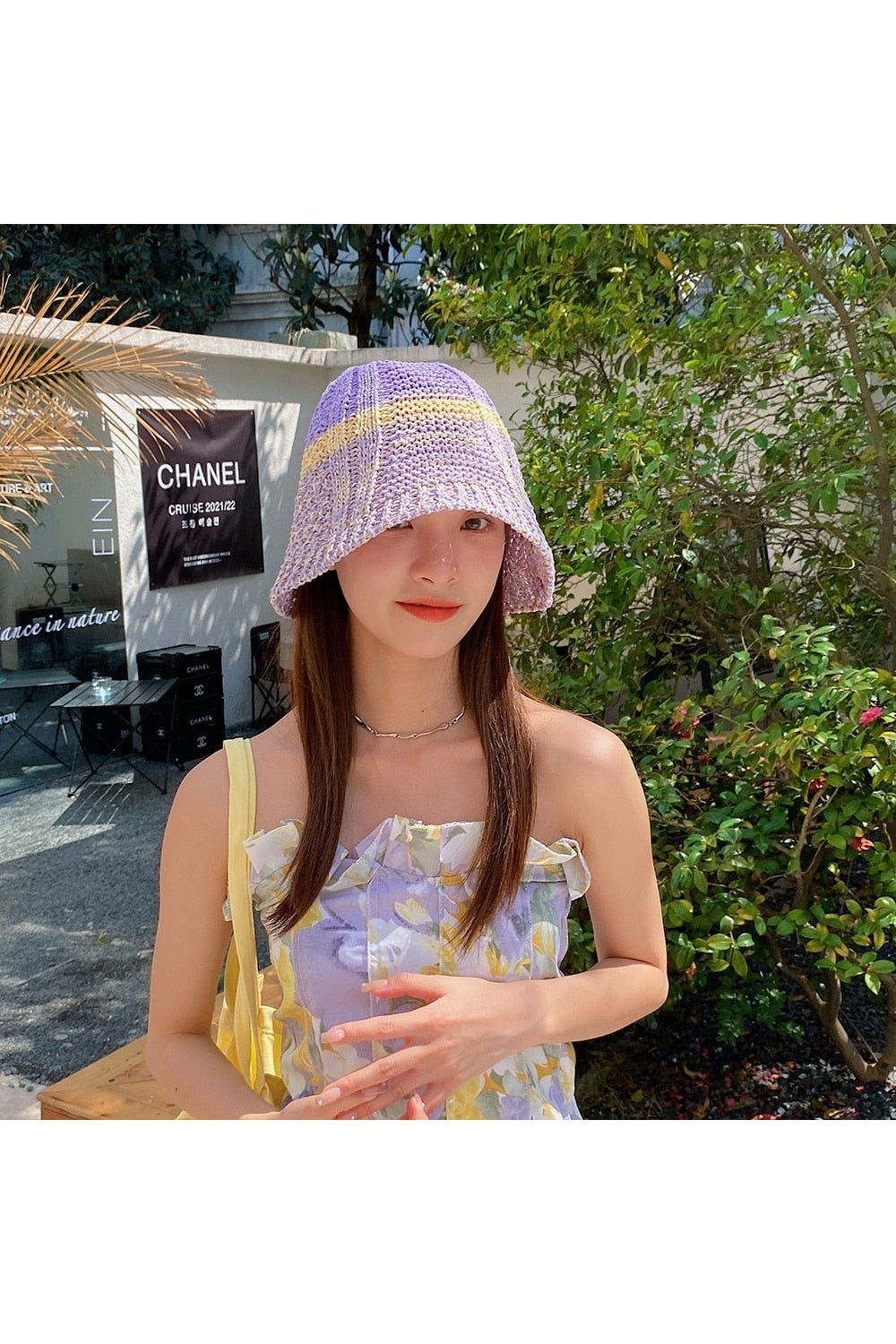 Y2k Vintage Knit Sun Hat