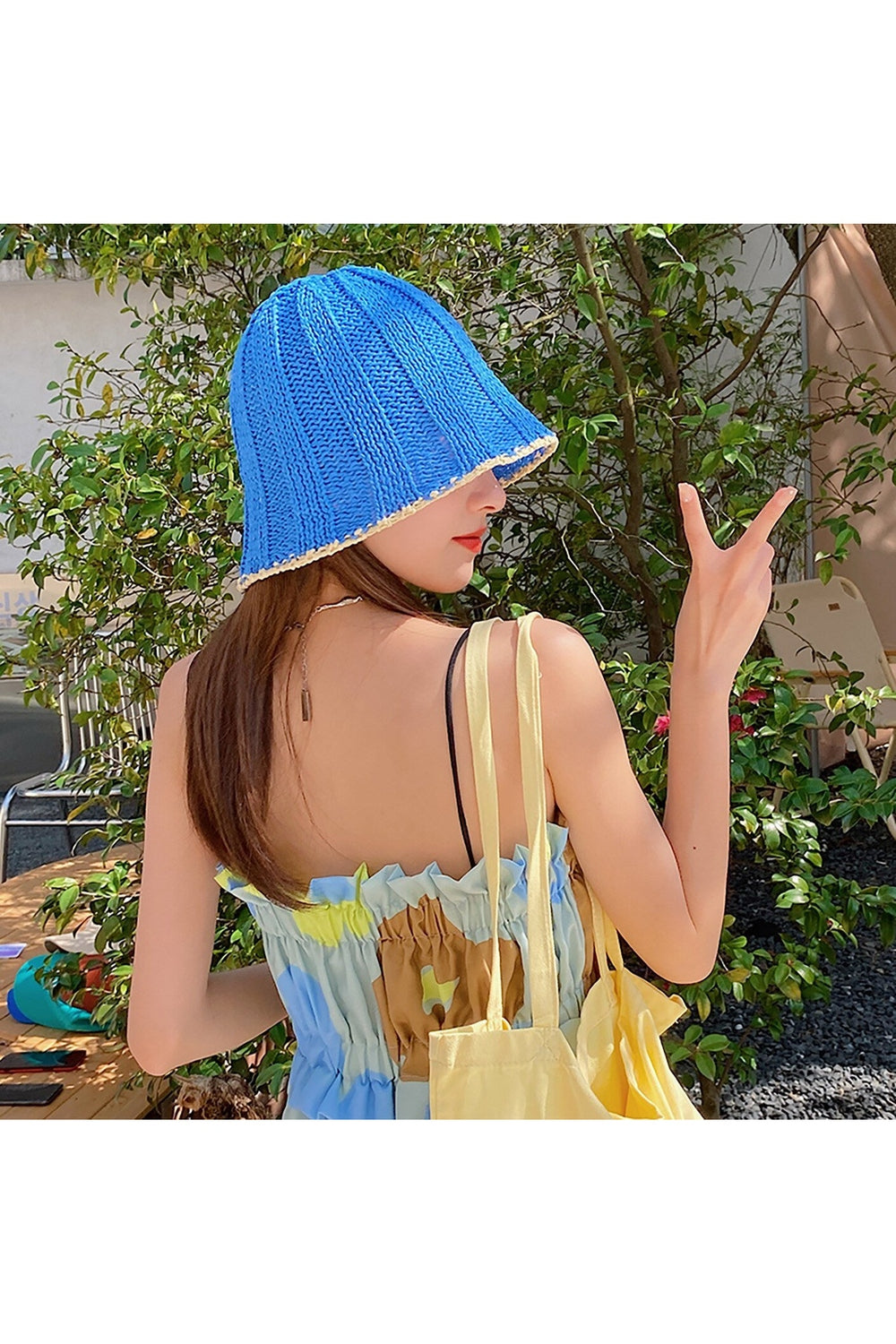 Y2k Vintage Knit Sun Hat
