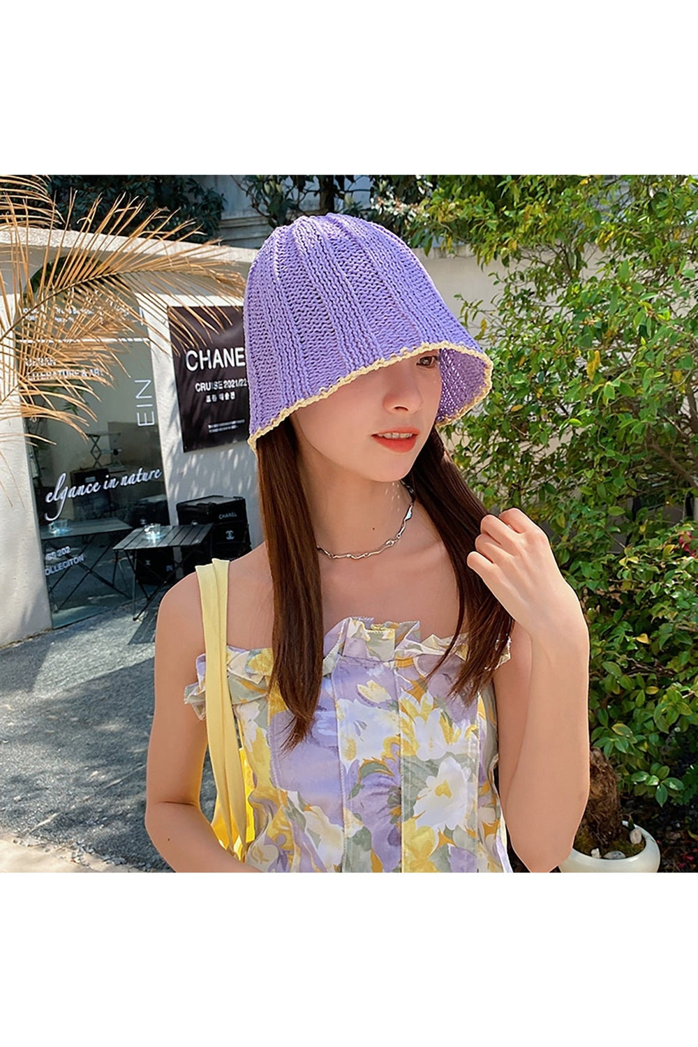 Y2k Vintage Knit Sun Hat