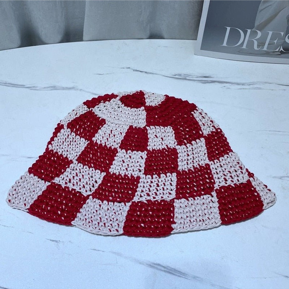 Y2k Vintage Knit Sun Hat