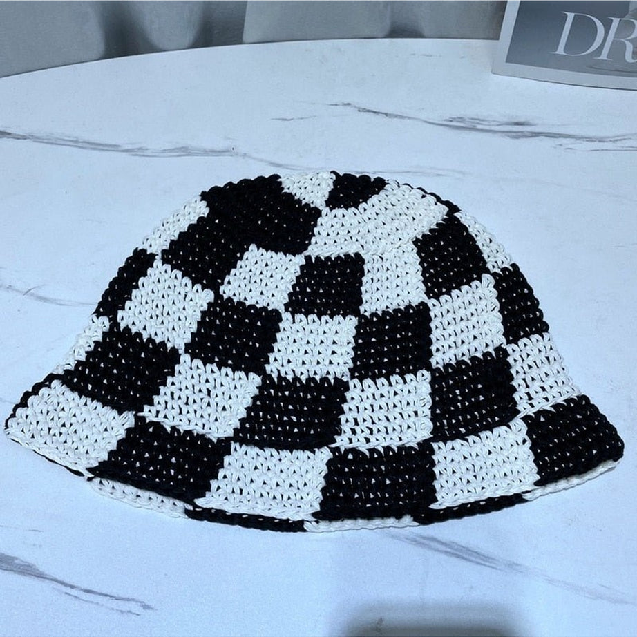 Y2k Vintage Knit Sun Hat