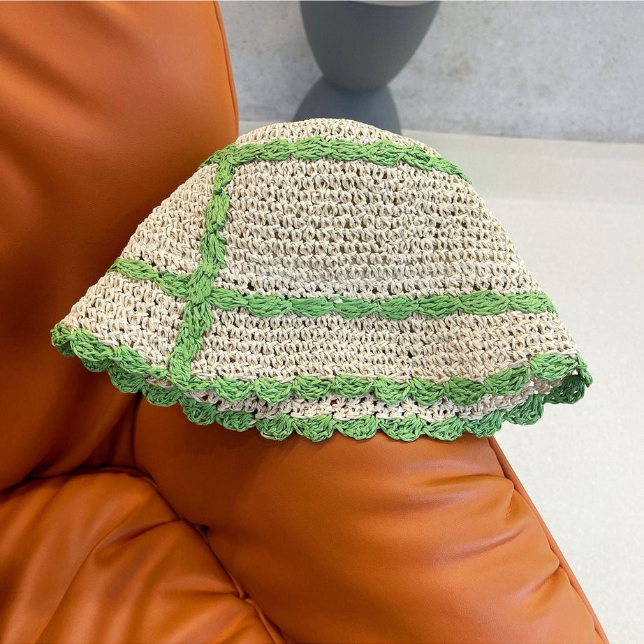 Y2k Vintage Knit Sun Hat