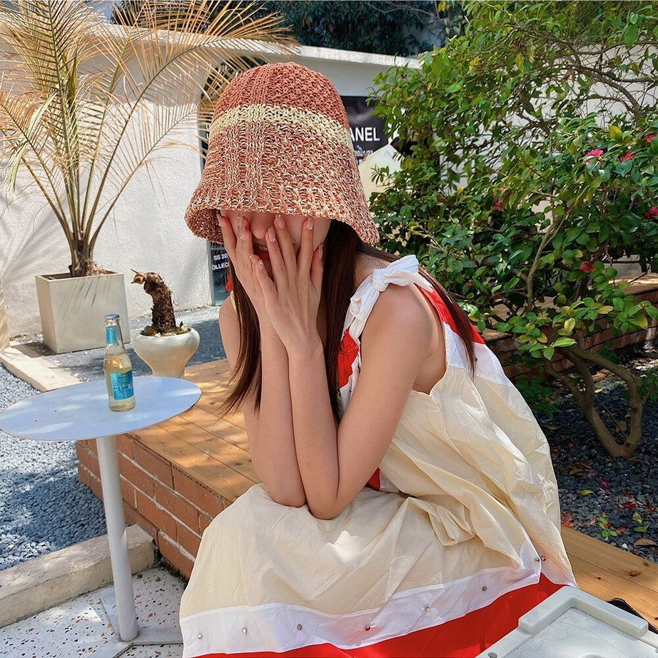 Y2k Vintage Knit Sun Hat