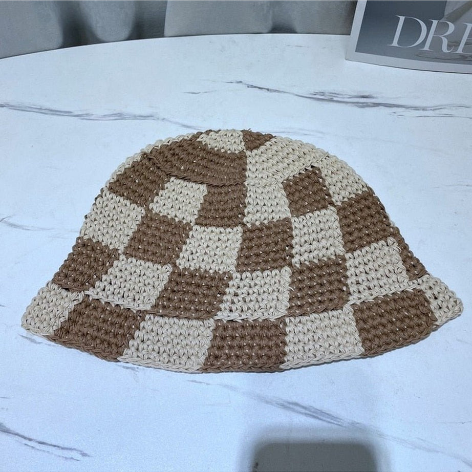 Y2k Vintage Knit Sun Hat