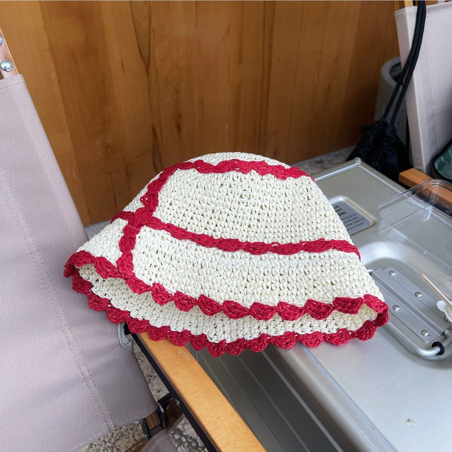 Y2k Vintage Knit Sun Hat