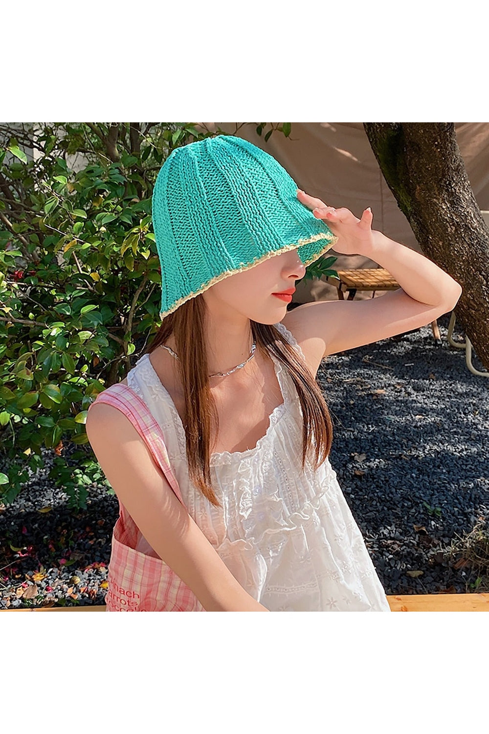 Y2k Vintage Knit Sun Hat