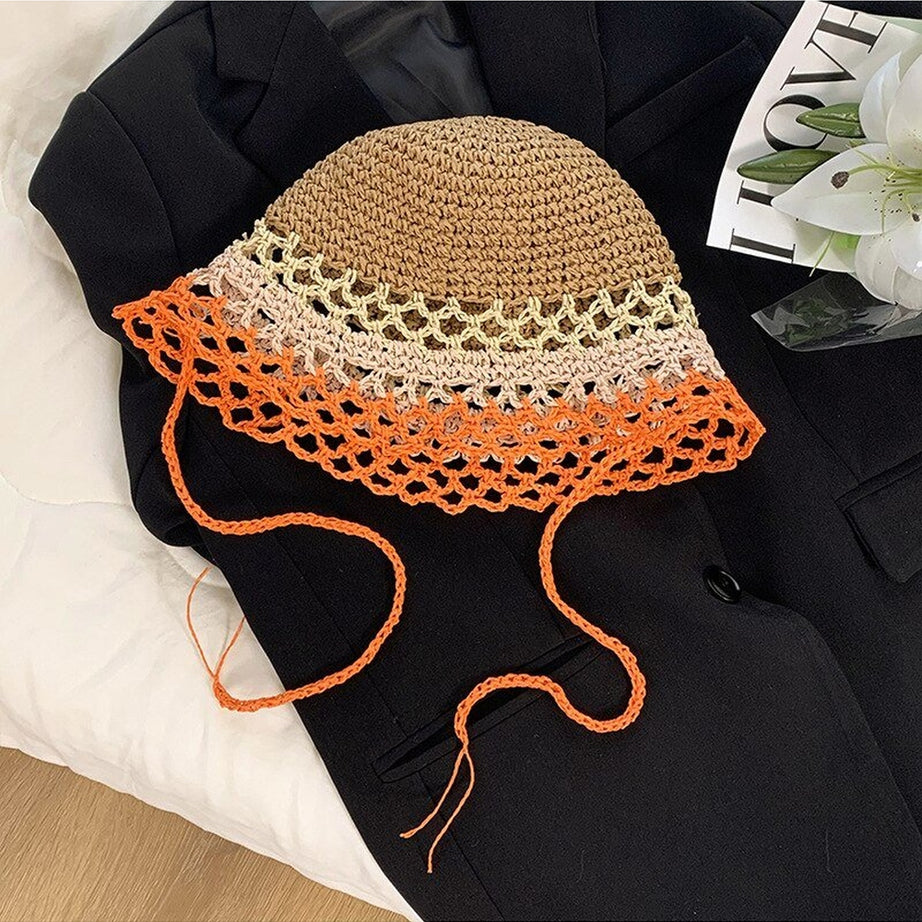 Y2k Vintage Knit Sun Hat