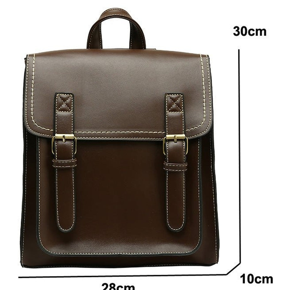 Y2k Vintage Leather School Bag