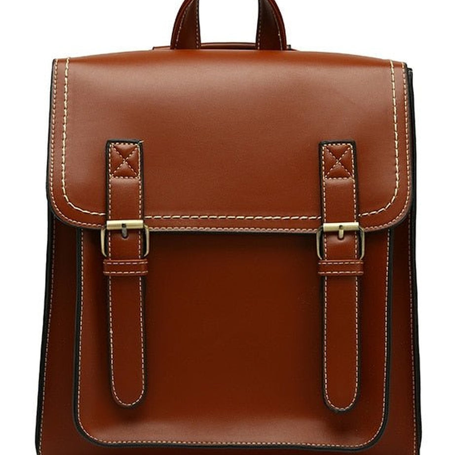 Y2k Vintage Leather School Bag