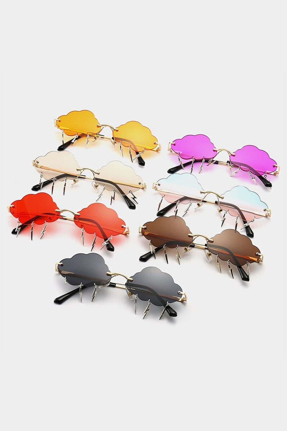 Y2k Vintage Lightning Pendant Sunglasses