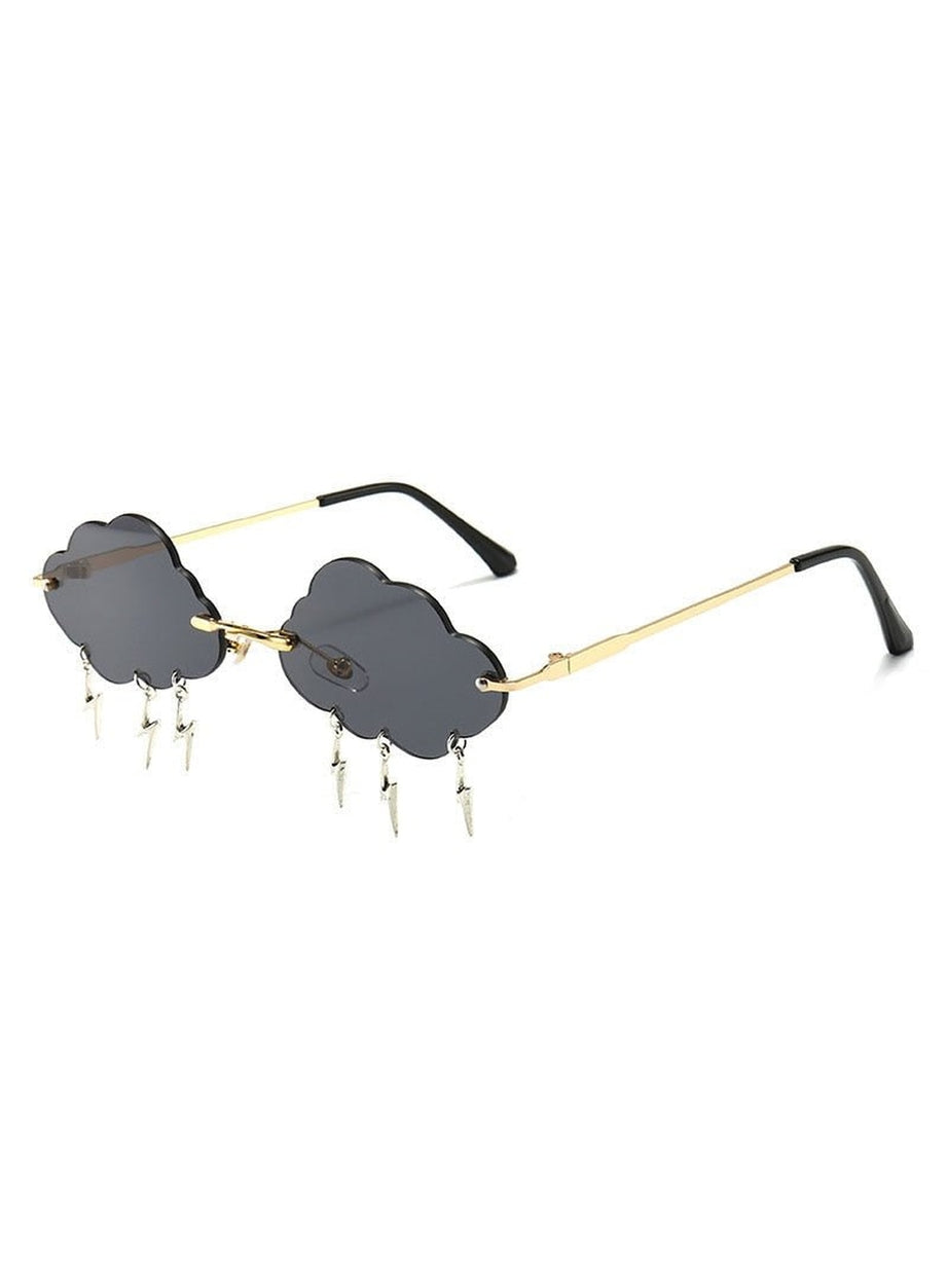 Y2k Vintage Lightning Pendant Sunglasses
